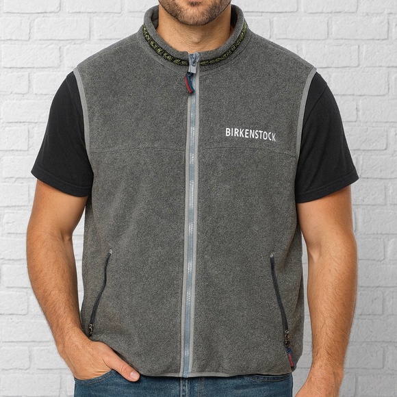 Birkenstock Polartec Fleece Vest – Gray, Full Zip, Outdoor Casual XXL - Picture 1 of 8